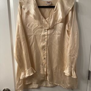 Moda Cream 100% Silk Blouse